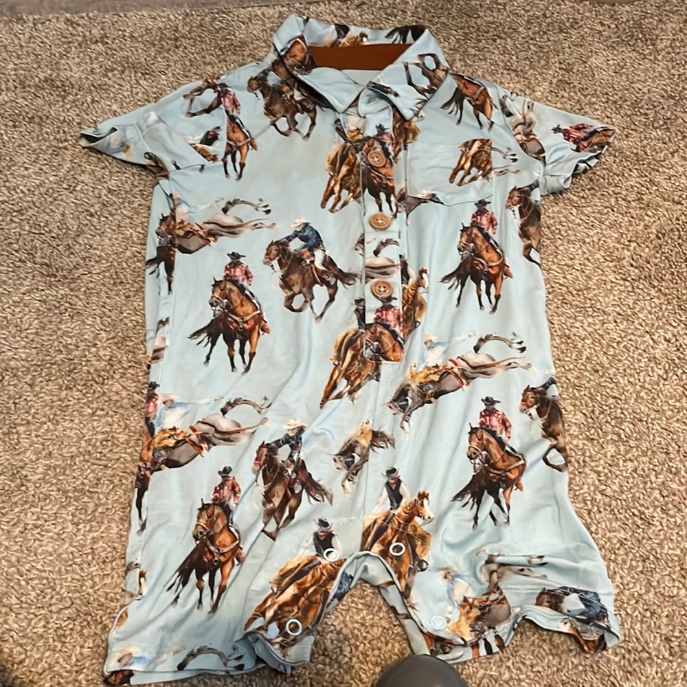 Posh Peanut cowboy romper